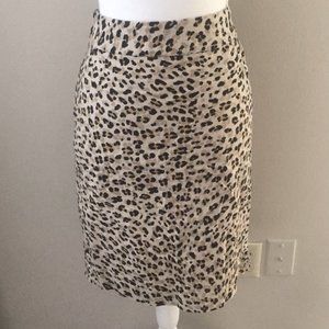 Banana Republic Leopard Pencil Skirt